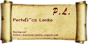 Perhócs Lenke névjegykártya